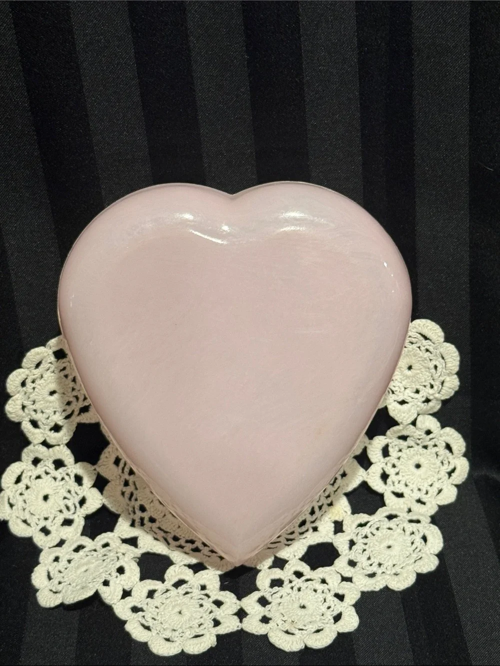 Infant comb & brush set -Heart-Shaped Pink Plastic Case